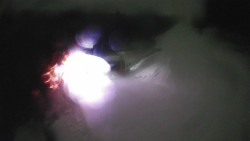 Modrá sjezdovka - dojezd k lanové dráze