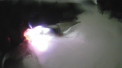 Modrá sjezdovka - dojezd k lanové dráze