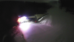 Modrá sjezdovka - dojezd k lanové dráze