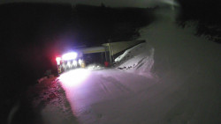 Modrá sjezdovka - dojezd k lanové dráze