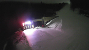 Červenohorské sedlo - Modrá sjezdovka - dojezd k lanové dráze - 7.12.2025 v 06:00 Červenohorské sedlo - Modrá sjezdovka - dojezd k lanové dráze - 7.12.2025 v 06:00