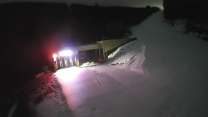 Červenohorské sedlo - Modrá sjezdovka - dojezd k lanové dráze - 7.12.2025 v 06:30 Červenohorské sedlo - Modrá sjezdovka - dojezd k lanové dráze - 7.12.2025 v 06:30