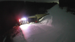 Modrá sjezdovka - dojezd k lanové dráze