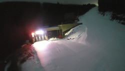 Modrá sjezdovka - dojezd k lanové dráze