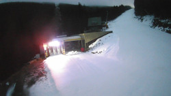 Modrá sjezdovka - dojezd k lanové dráze