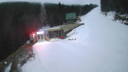 Modrá sjezdovka - dojezd k lanové dráze