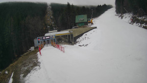 Červenohorské sedlo - Modrá sjezdovka - dojezd k lanové dráze - 7.12.2025 v 08:30 Červenohorské sedlo - Modrá sjezdovka - dojezd k lanové dráze - 7.12.2025 v 08:30