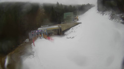 Modrá sjezdovka - dojezd k lanové dráze