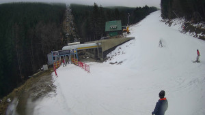 Červenohorské sedlo - Modrá sjezdovka - dojezd k lanové dráze - 7.12.2025 v 11:00 Červenohorské sedlo - Modrá sjezdovka - dojezd k lanové dráze - 7.12.2025 v 11:00