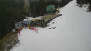 Červenohorské sedlo - Modrá sjezdovka - dojezd k lanové dráze - 7.12.2025 v 11:30 Červenohorské sedlo - Modrá sjezdovka - dojezd k lanové dráze - 7.12.2025 v 11:30