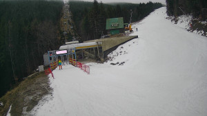 Červenohorské sedlo - Modrá sjezdovka - dojezd k lanové dráze - 7.12.2025 v 14:00 Červenohorské sedlo - Modrá sjezdovka - dojezd k lanové dráze - 7.12.2025 v 14:00