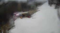 Modrá sjezdovka - dojezd k lanové dráze