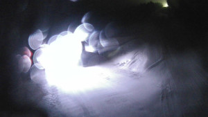 Červenohorské sedlo - Modrá sjezdovka - dojezd k lanové dráze - 7.12.2025 v 17:30 Červenohorské sedlo - Modrá sjezdovka - dojezd k lanové dráze - 7.12.2025 v 17:30