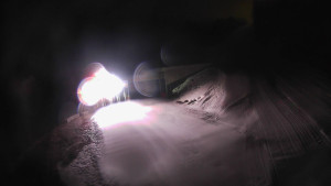 Červenohorské sedlo - Modrá sjezdovka - dojezd k lanové dráze - 7.12.2025 v 19:00 Červenohorské sedlo - Modrá sjezdovka - dojezd k lanové dráze - 7.12.2025 v 19:00