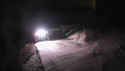 Modrá sjezdovka - dojezd k lanové dráze