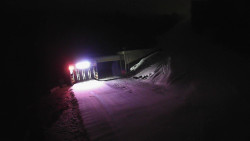 Modrá sjezdovka - dojezd k lanové dráze