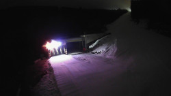 Modrá sjezdovka - dojezd k lanové dráze