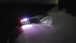 Modrá sjezdovka - dojezd k lanové dráze