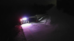 Modrá sjezdovka - dojezd k lanové dráze