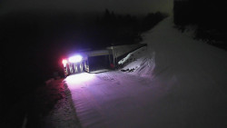 Modrá sjezdovka - dojezd k lanové dráze