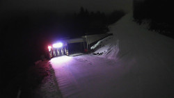 Modrá sjezdovka - dojezd k lanové dráze