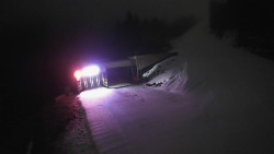 Modrá sjezdovka - dojezd k lanové dráze