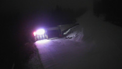 Modrá sjezdovka - dojezd k lanové dráze