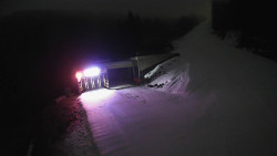 Modrá sjezdovka - dojezd k lanové dráze