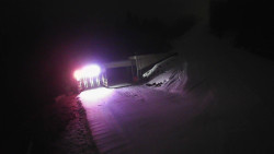 Modrá sjezdovka - dojezd k lanové dráze