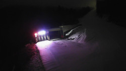 Modrá sjezdovka - dojezd k lanové dráze