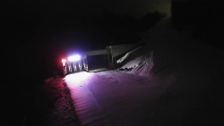 Modrá sjezdovka - dojezd k lanové dráze