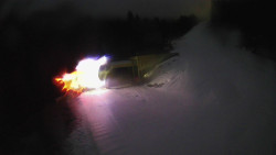 Modrá sjezdovka - dojezd k lanové dráze