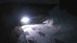 Modrá sjezdovka - dojezd k lanové dráze