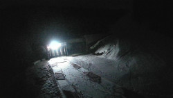 Modrá sjezdovka - dojezd k lanové dráze