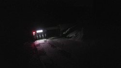 Modrá sjezdovka - dojezd k lanové dráze