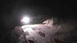 Modrá sjezdovka - dojezd k lanové dráze