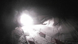 Modrá sjezdovka - dojezd k lanové dráze