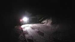 Modrá sjezdovka - dojezd k lanové dráze