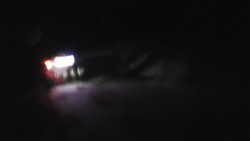 Modrá sjezdovka - dojezd k lanové dráze