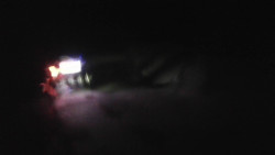 Modrá sjezdovka - dojezd k lanové dráze