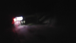 Modrá sjezdovka - dojezd k lanové dráze