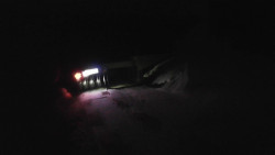 Modrá sjezdovka - dojezd k lanové dráze