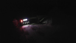 Modrá sjezdovka - dojezd k lanové dráze