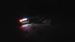 Modrá sjezdovka - dojezd k lanové dráze