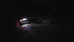 Modrá sjezdovka - dojezd k lanové dráze