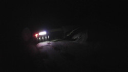 Modrá sjezdovka - dojezd k lanové dráze