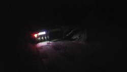 Modrá sjezdovka - dojezd k lanové dráze