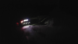 Modrá sjezdovka - dojezd k lanové dráze