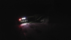 Modrá sjezdovka - dojezd k lanové dráze