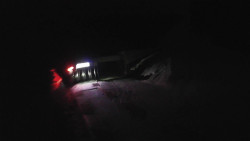 Modrá sjezdovka - dojezd k lanové dráze